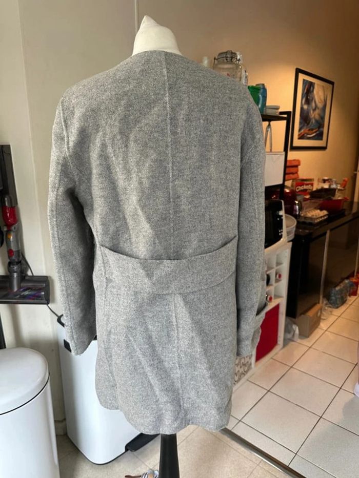 Manteau caban gris Zara - photo numéro 2
