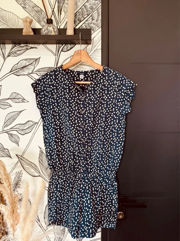 Taille 12 ans Combishort été fille Okaidi bleu marine * poids * 🌸