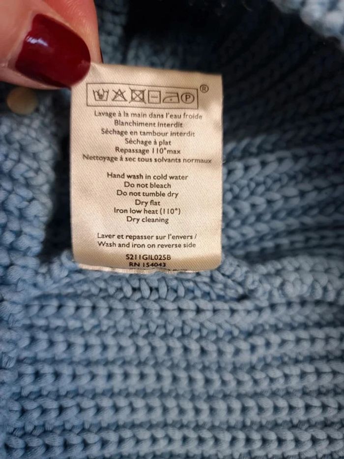 SEZANE gilet bleu * taille L * - photo numéro 9