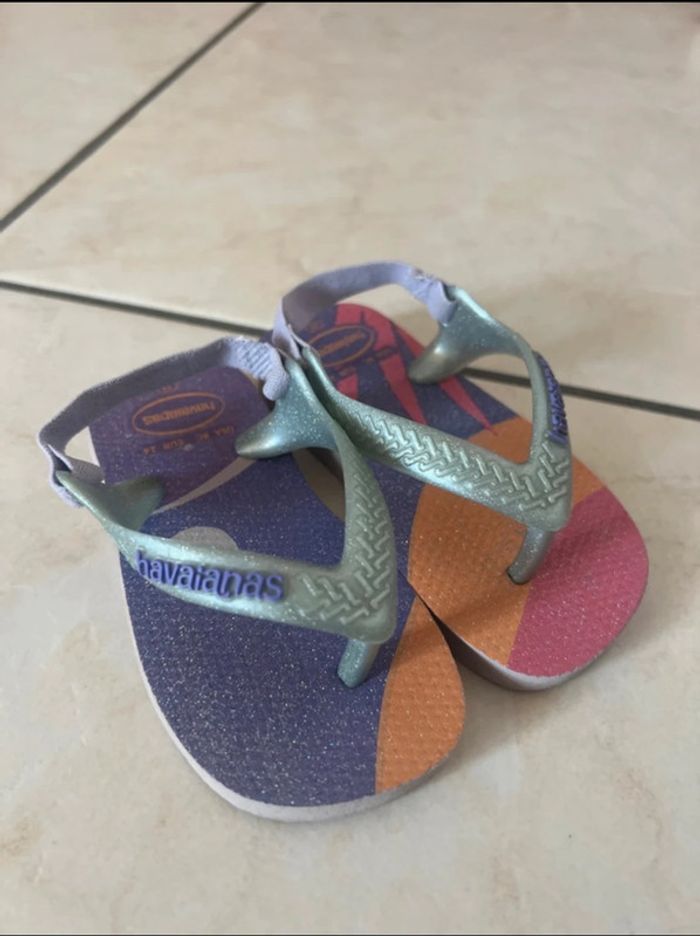 Sandales tongs pailletées Lila avec élastique Havaianas