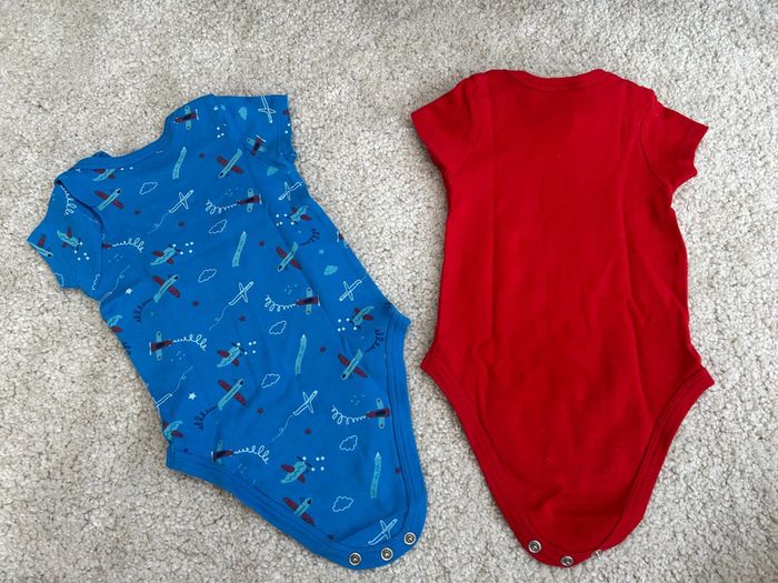 Lot de 2 bodies manches courtes garçons - c&a baby - 12 mois - photo numéro 5