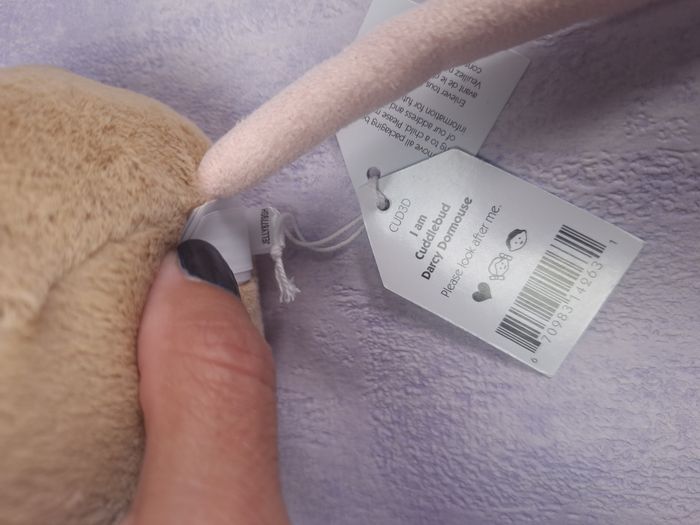 peluche jellycat souris Cuddlebud Darcy Dormouse CUD3D retired NWT mouse souris - photo numéro 6