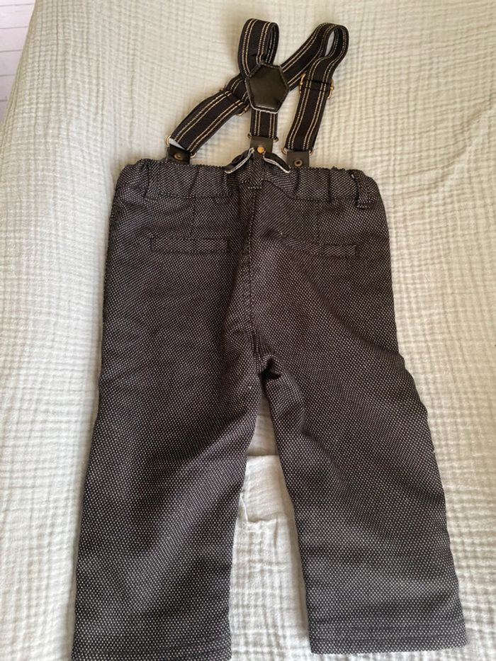 Pantalon avec bretelles - Kiabi - 9 mois - photo numéro 4