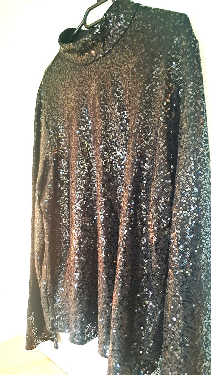 Haut à sequins noir DKNY – Taille XL - photo numéro 2