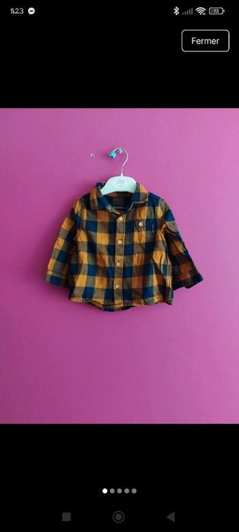 Chemise in extenso 68 cm b1 