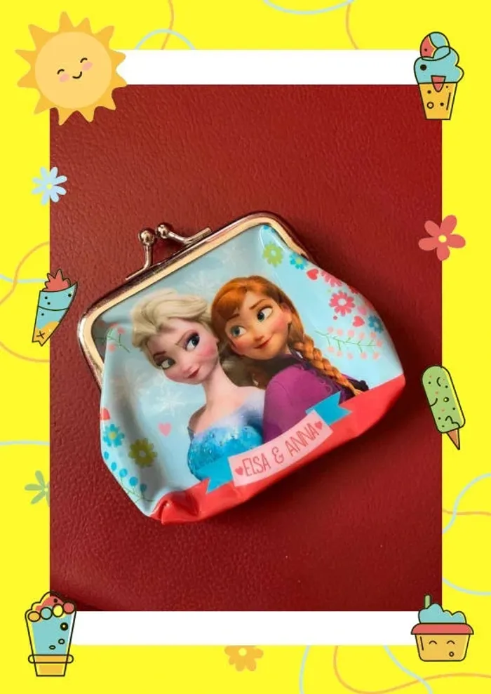 Porte monnaie Elsa Anna miroir cœur pièces - photo numéro 5