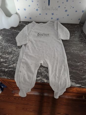 Pyjama velours tape à l'œil t.12 mois 74 cm