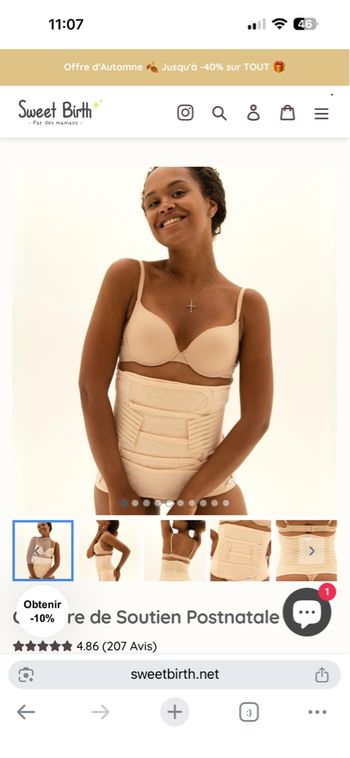 Ceinture de soutien postnatal