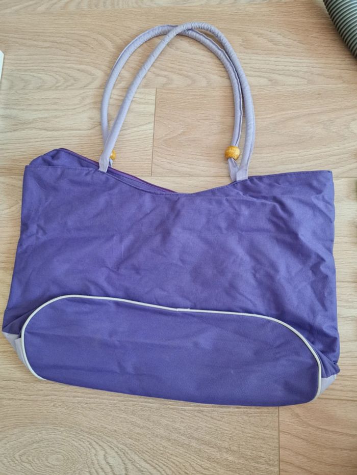 Grand sac de plage flamand rose coquillage - photo numéro 8