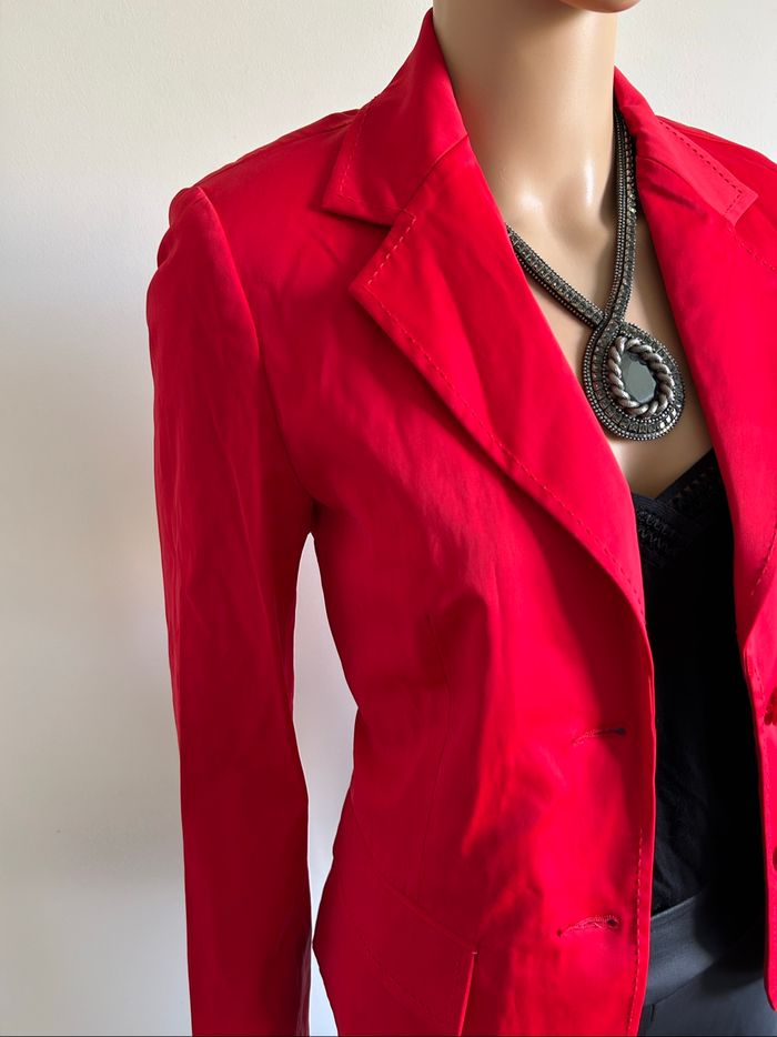 Blazer rouge satiné Mango taille européenne 38 jamais porté - photo numéro 4