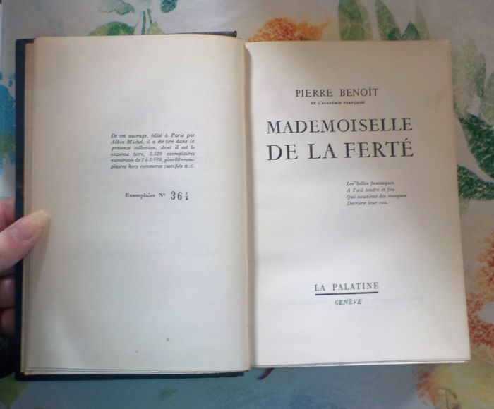 MADEMOISELLE DE LA FERTE de Pierre BENOIT Ed. La Palatine 1948 - photo numéro 7