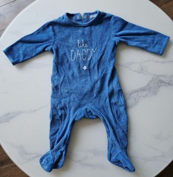 Pyjama bleu 9 mois "Like Daddy" Kiabi