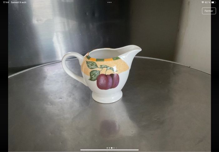 Petit pot a lait porcelaine Churchill motifs fruits - photo numéro 3