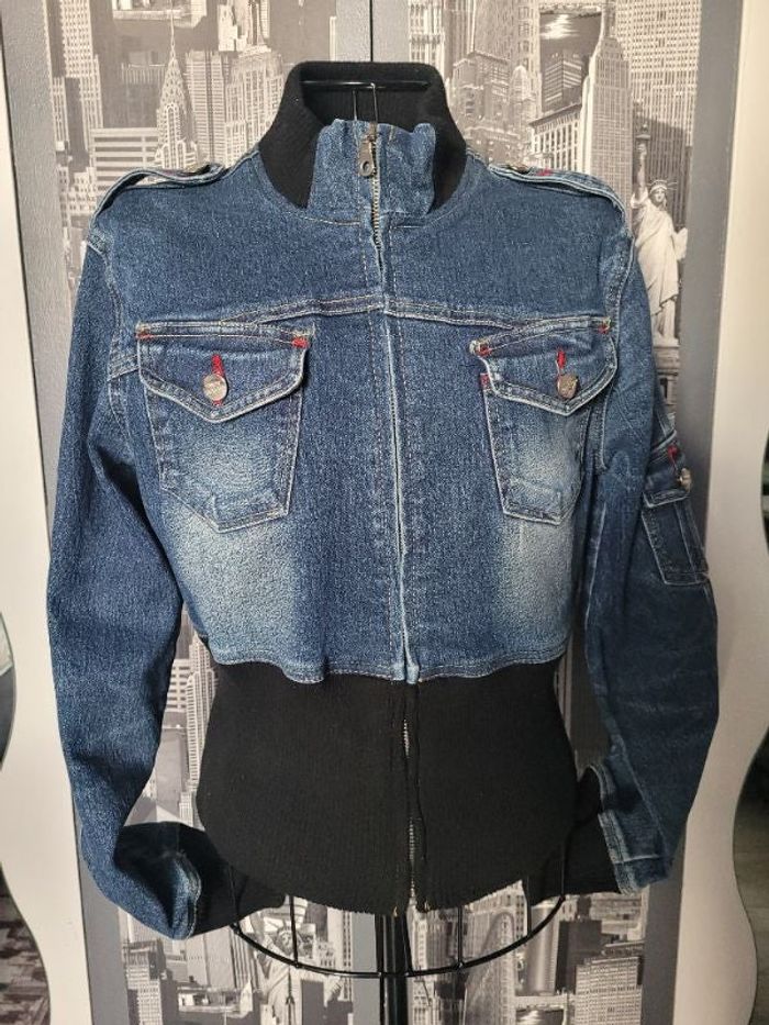 Veste en jeans centré