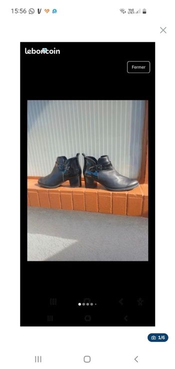 bottines  André cuir et vernis