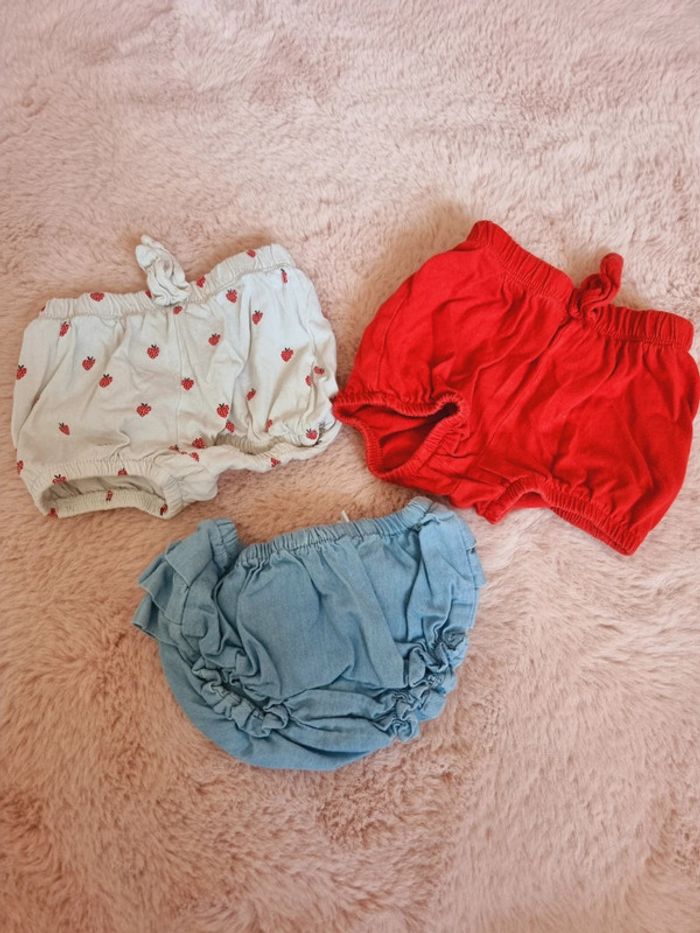 Lot 3 shorts - culottes - 9mois - 71cm
