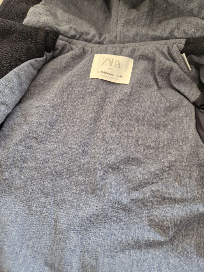 Manteau hiver bleu marine, Zara, taille 9-12 mois - photo numéro 4