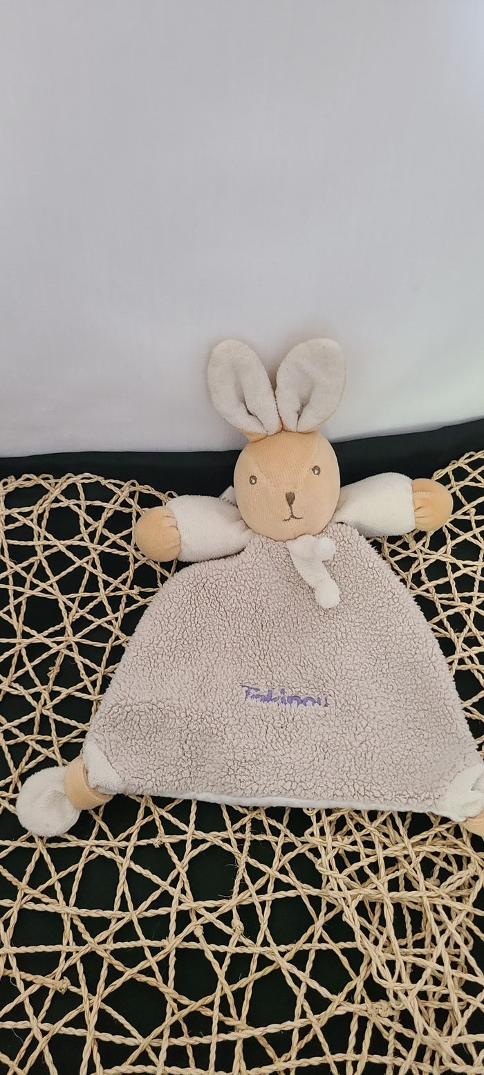 TAKINOU DOUDOU LAPIN BEIGE PLAT TAUPE GRIS - photo numéro 2