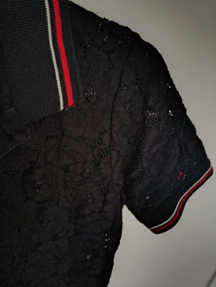 Polo dentelle noir transparent Kaporal M - photo numéro 2