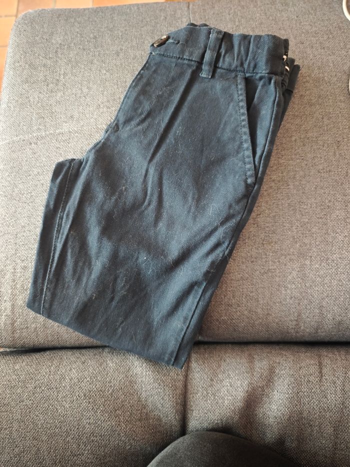 Pantalon marine chino avec ourlet taille 10 ans - photo numéro 1