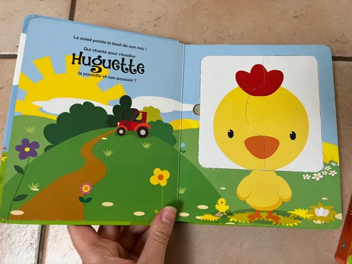 Lot de livres puzzles animaux ferme - jungle - photo numéro 2
