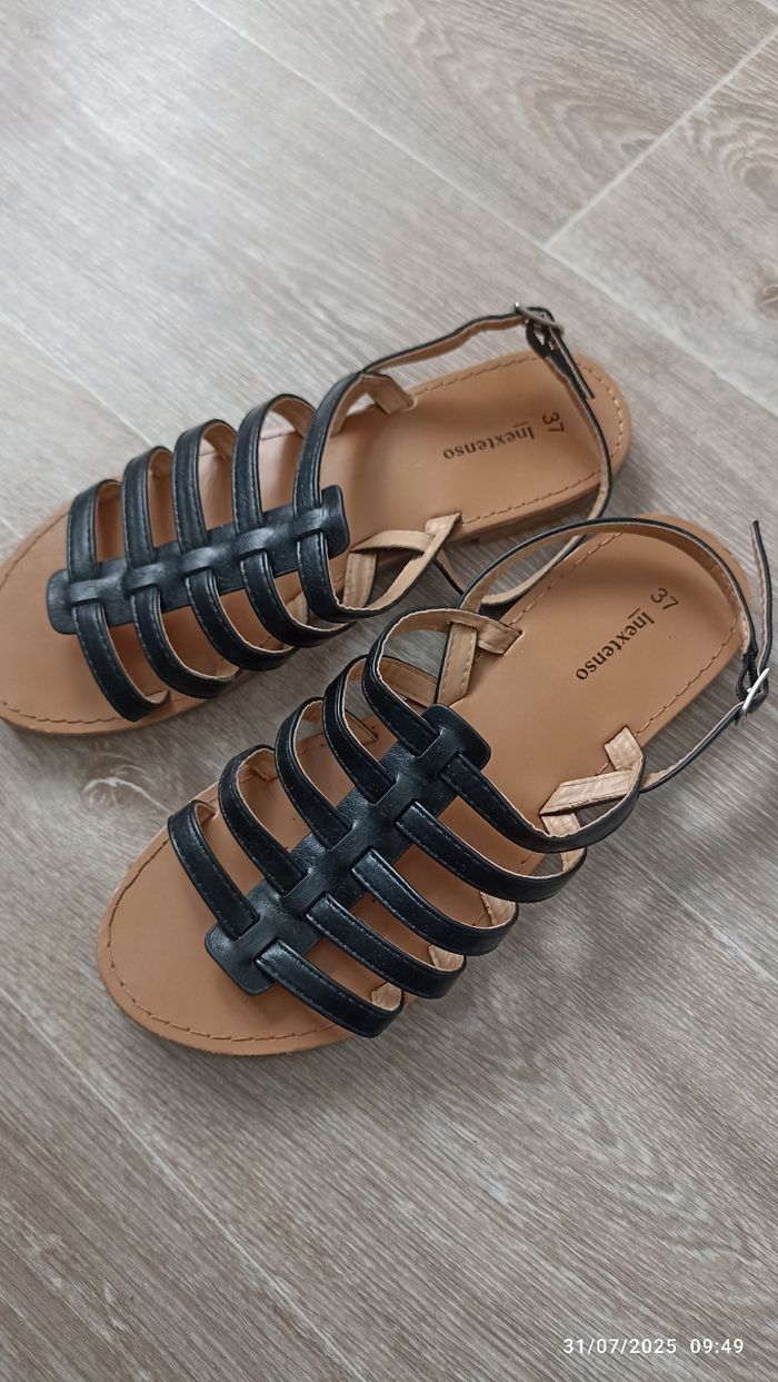 Sandalettes fille 37 noire