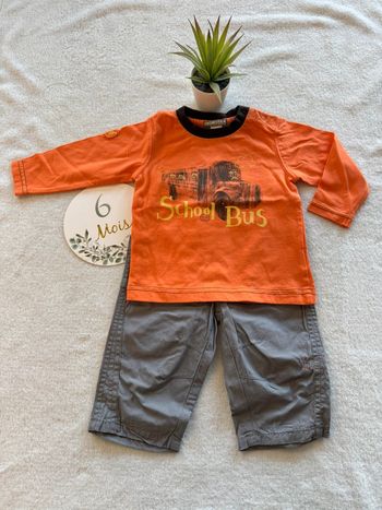 Ensemble gris et orange