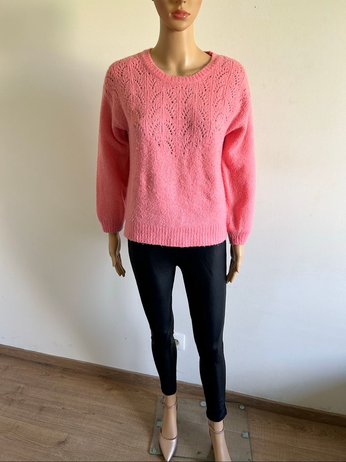 Pull rose à manches longues Morgan taille S bon état (présence de bouloches) - photo numéro 3