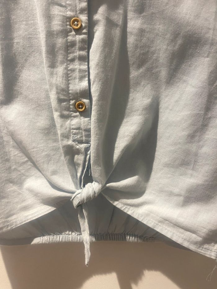 Chemise crop top lefties bleu ciel 13 14 ans tbe - photo numéro 3