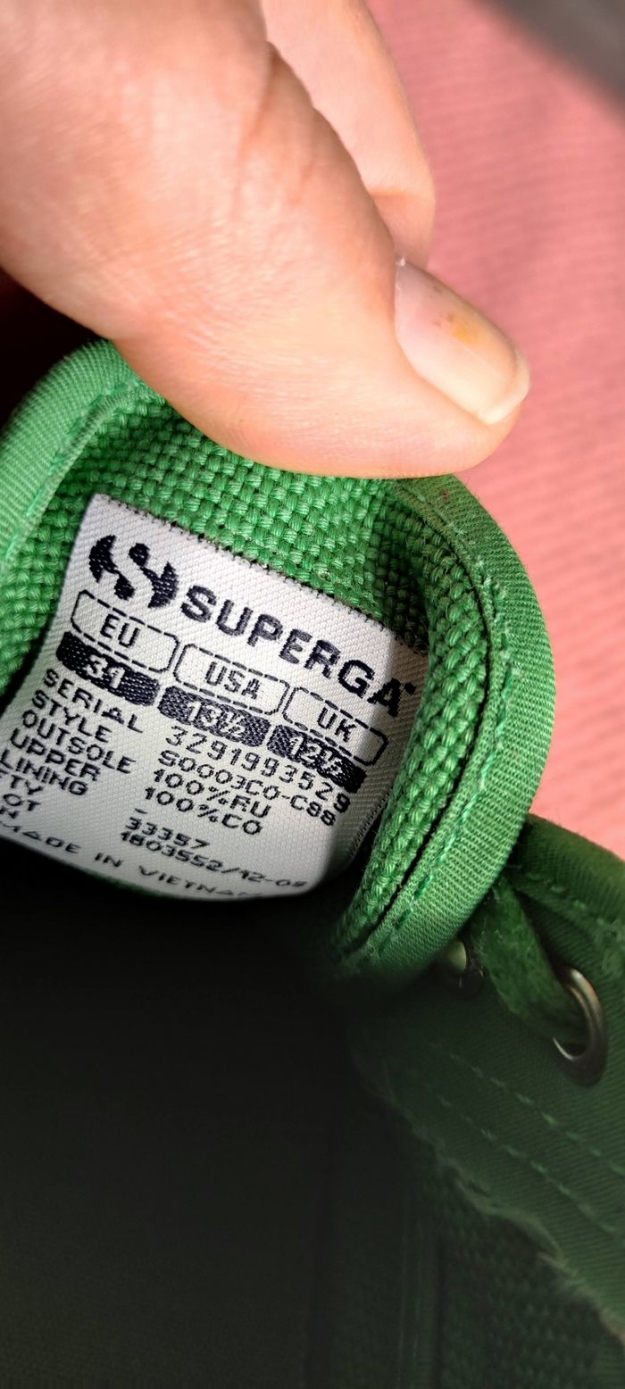 Basket Superga  verte - photo numéro 5