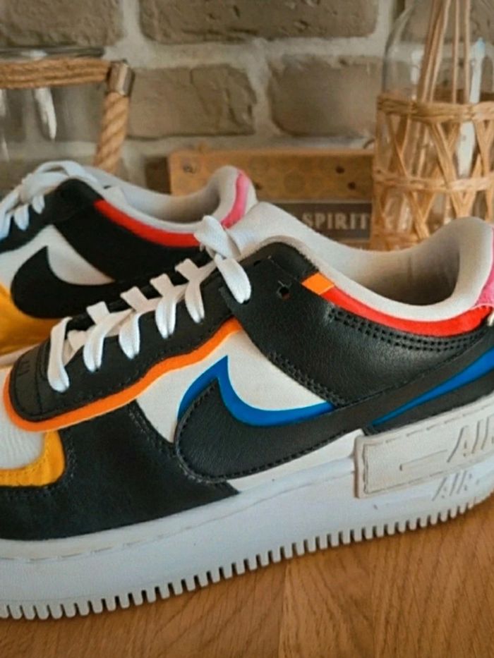 Baskets Sneakers Nike Air force 1 low shadow white black multi - photo numéro 3