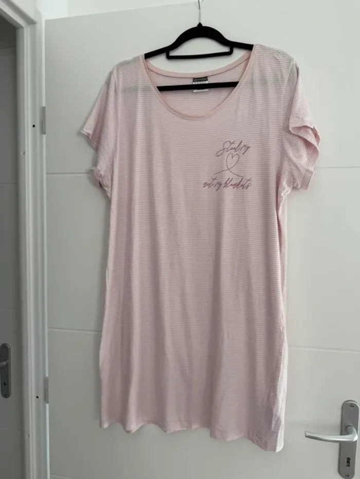 Robe de chambre femme rose rayures 44 50 Bademantel coton Dressing gown bata Vestaglia Kamerjas - photo numéro 4