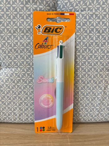 Stylo 4 Couleurs "Sweet" Bleu Pastel