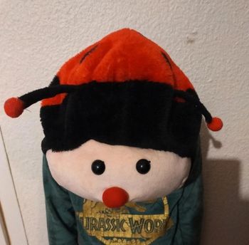 Bonnet cagoule coccinelle 4-6 ans