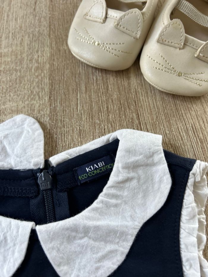 Robe manches courtes et ballerines bébé fille - photo numéro 2