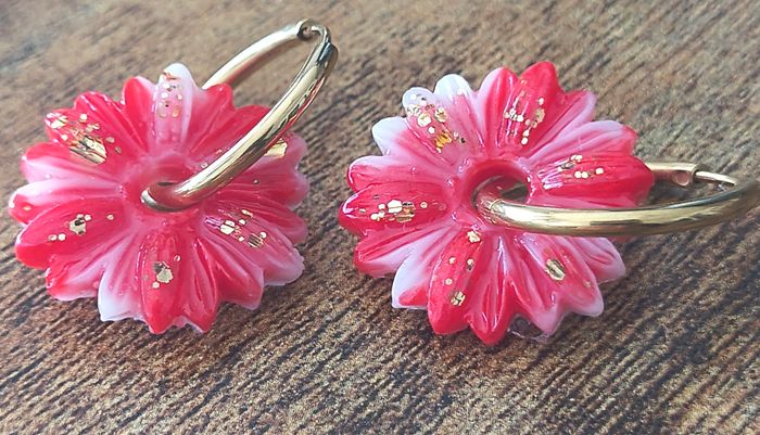 Boucles d'oreilles faites mains
