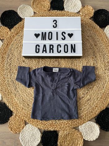 Polo manches longues 3 mois