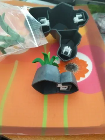 2 rochers gris plus feuilles playmobil(294)