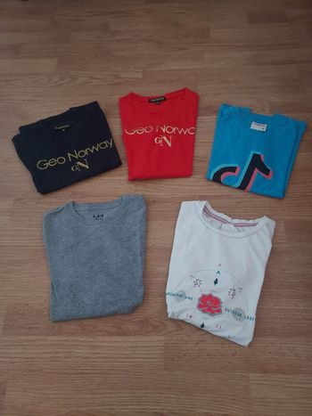 lot T.Shirt fille 10 ans