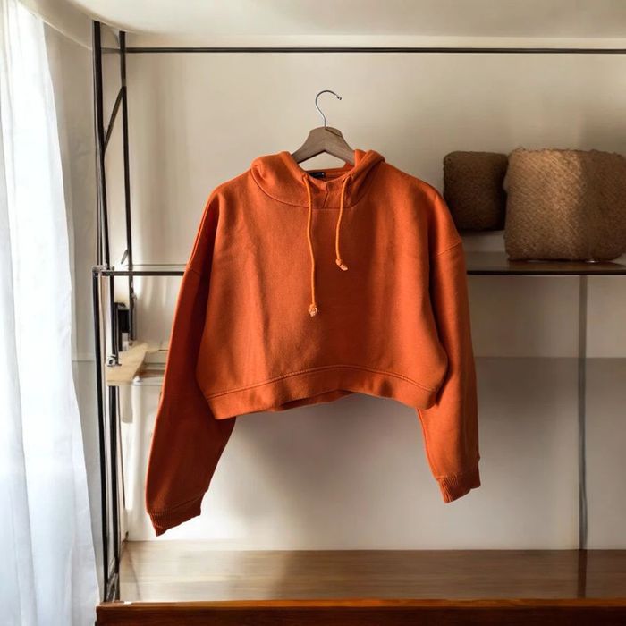 sweats a capuche Zara orange taille Xl