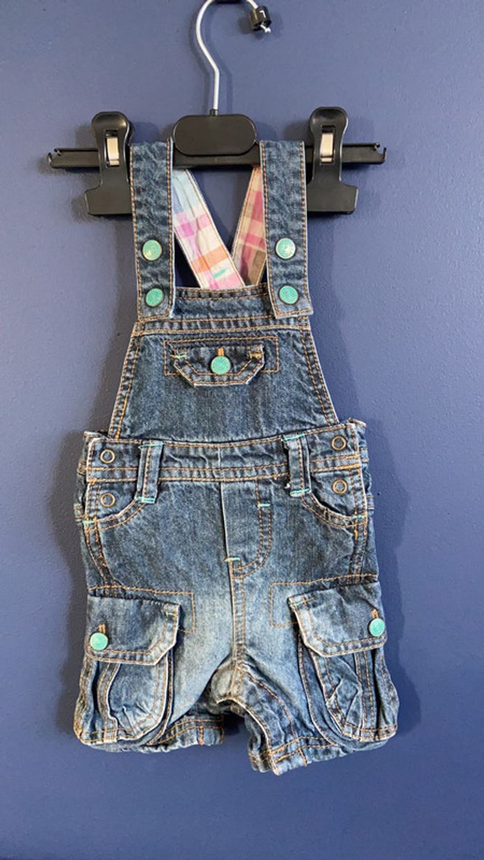 Salopette short été tao3 mois 60 cm