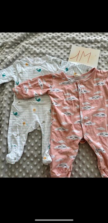 Lot de 2 pyjamas légers 1 mois