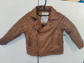 Veste en cuire garçon
