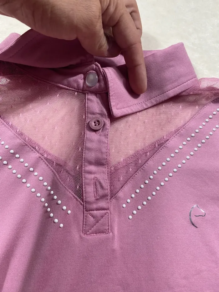 Polo EquiThème rose – Taille XS – Très bon état - photo numéro 4