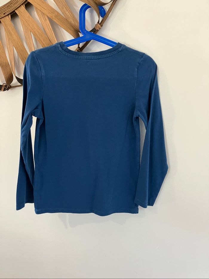 T-shirt manches longues bleu garçon 8 ans Kiabi - photo numéro 4
