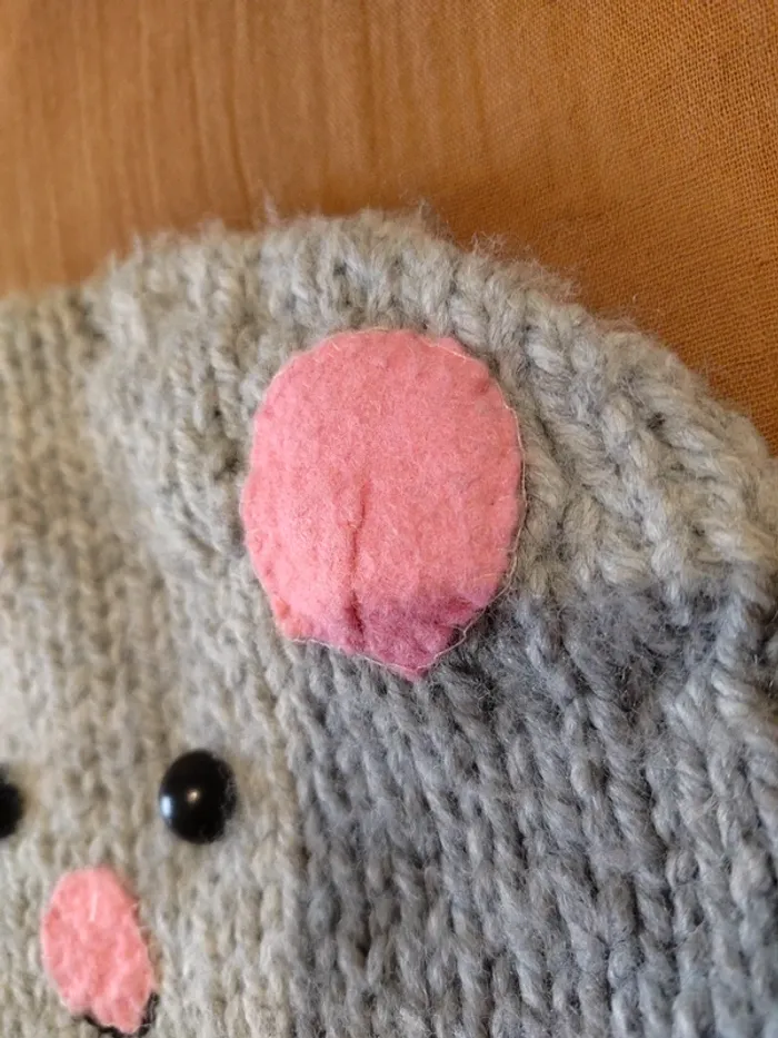Bonnet souris fait main 4 ans - photo numéro 2