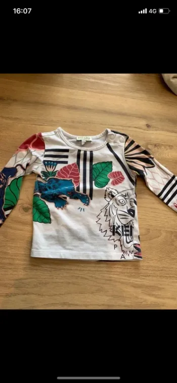 T-shirt manches longues kenzo taille 12 mois