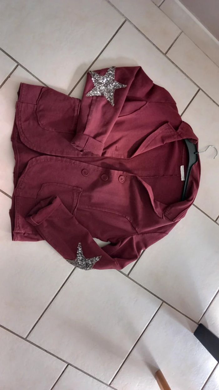 Veste bordeaux femme taille l - photo numéro 2