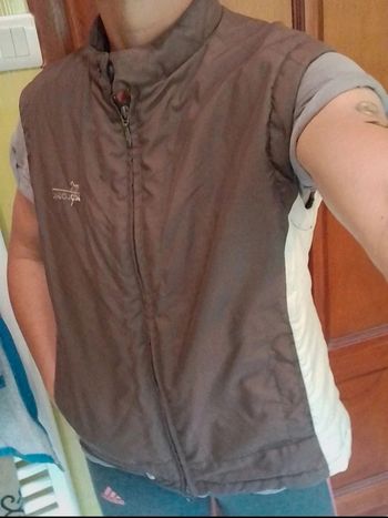Veste sans manches femme brune et beige Geologic
