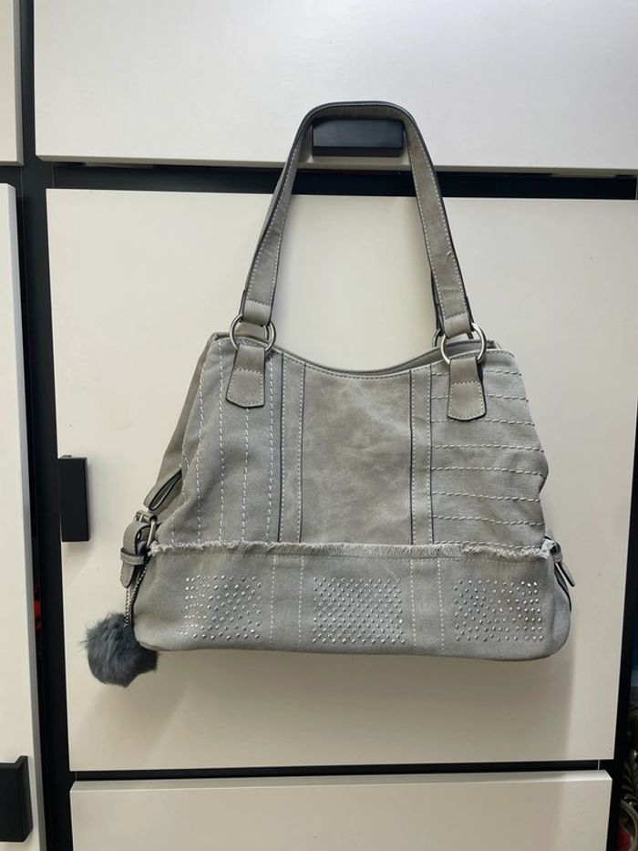 Sac à main gris